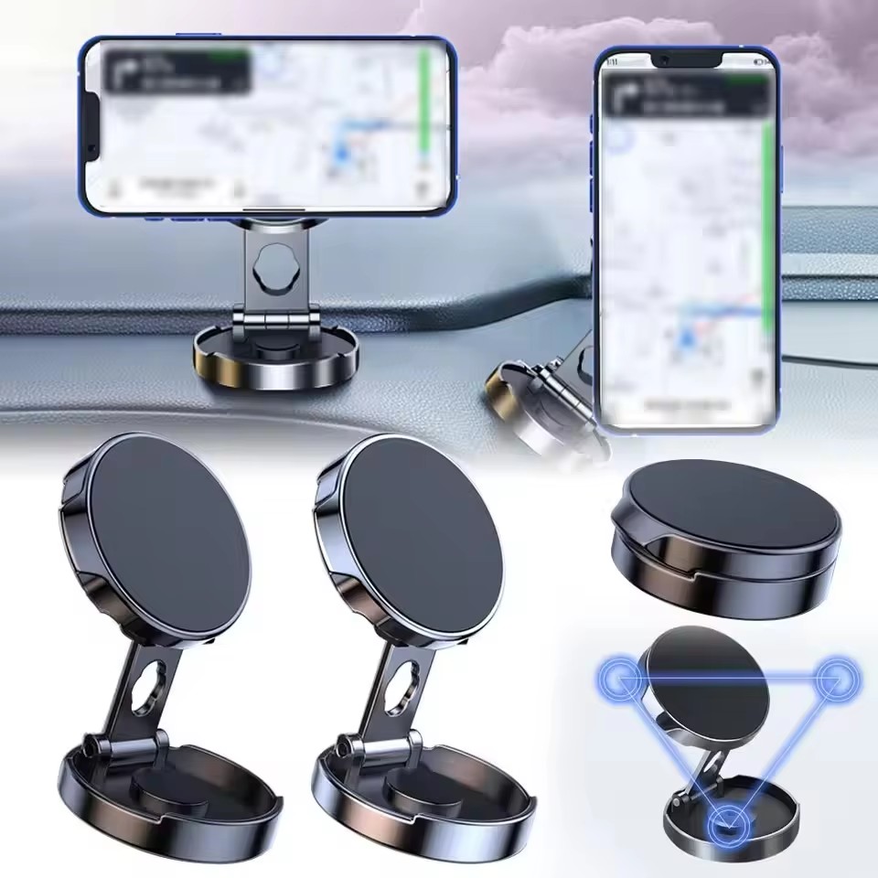 Magazine File Holder - Round Folding Magnetic Car Holder 360