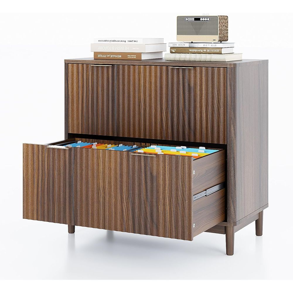File Cabinet Lateral - Classic Wooden Lateral Filing Cabinet with