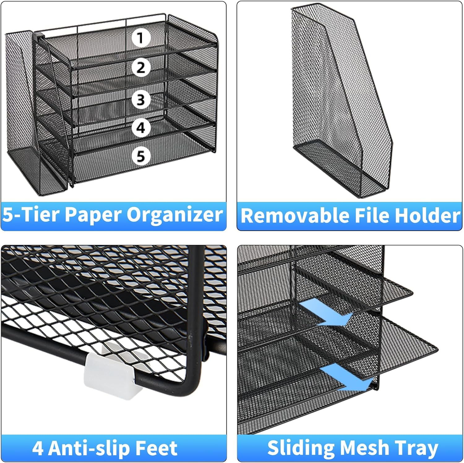 5-Tier Desk Organizer with Mag - Magazine File Holder recensie en prijs