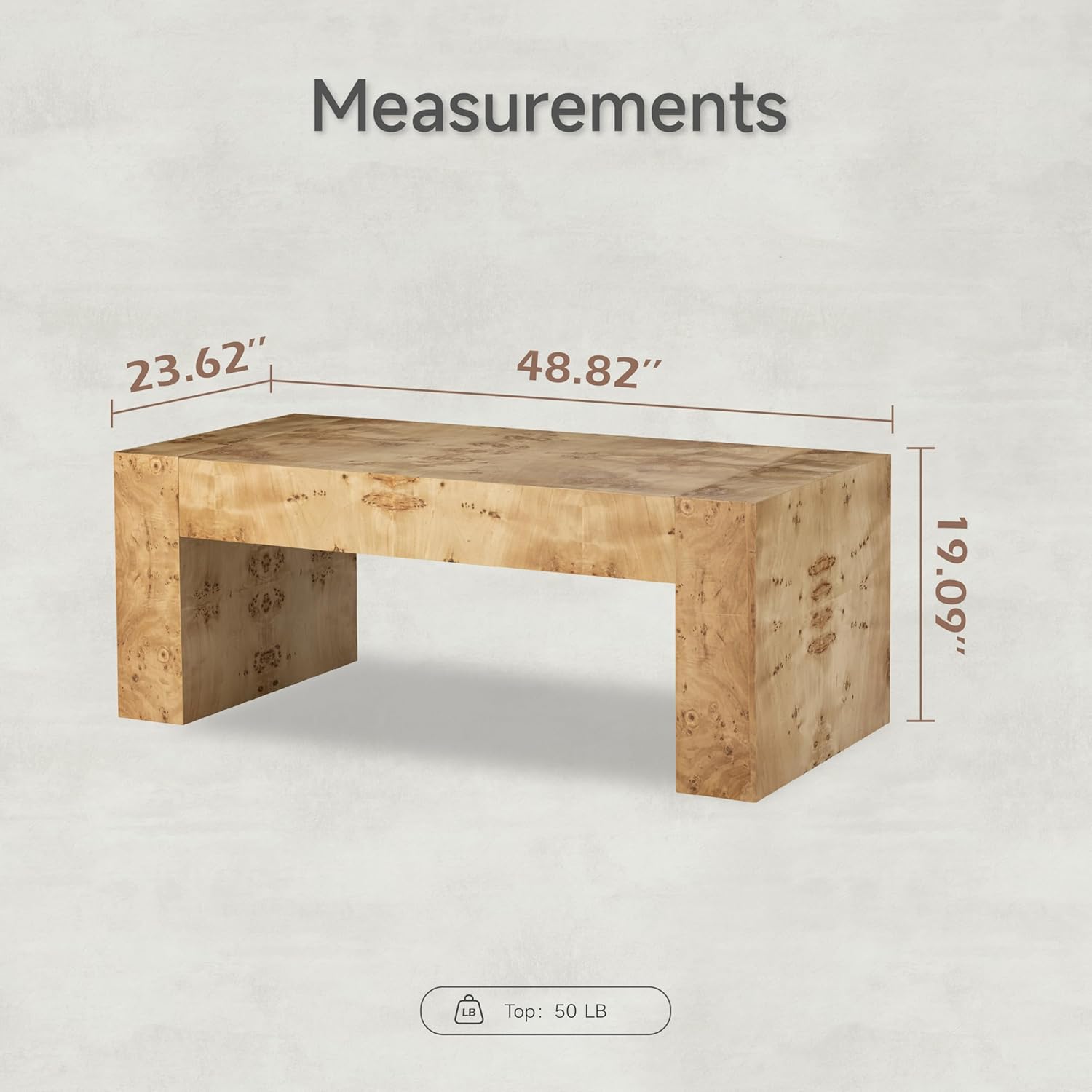Burl Finish Modern Coffee Tabl - Office Furniture Center recensie en prijs
