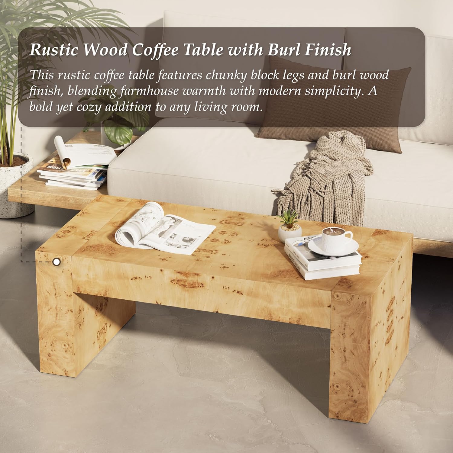 Burl Finish Modern Coffee Tabl - Office Furniture Center recensie en prijs