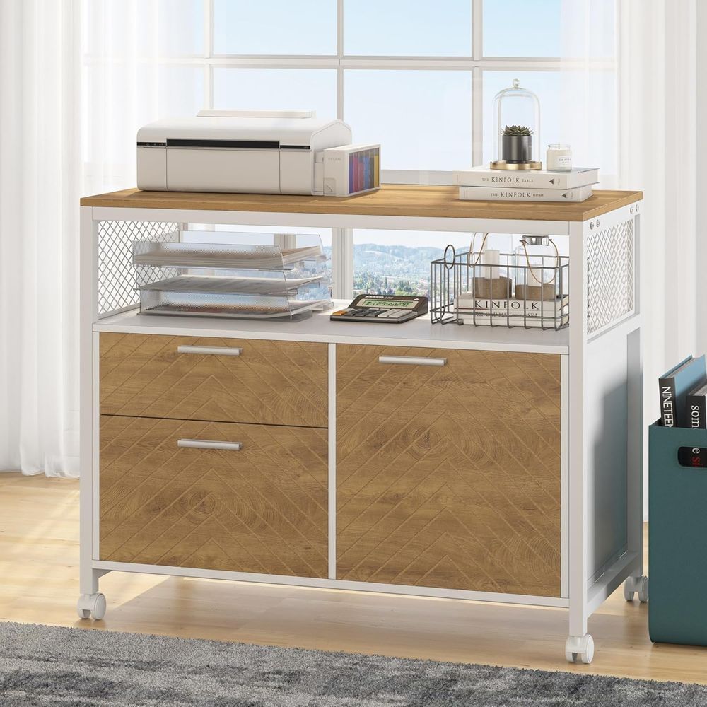 Light Walnut Modern Lockable L - File Cabinet Lateral recensie en prijs