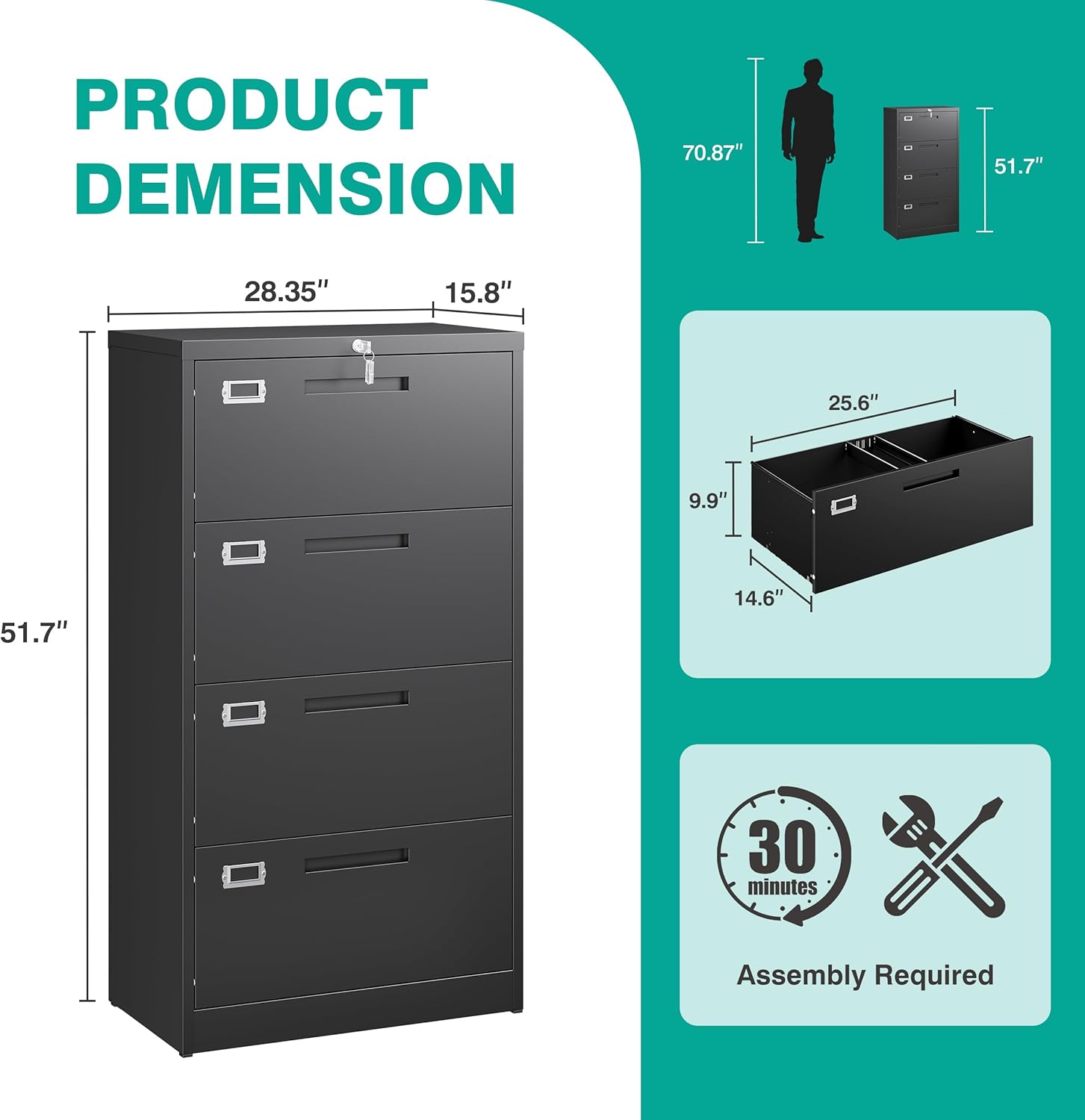 4 Drawer Lateral File Cabinet  - File Cabinet Lateral recensie en prijs