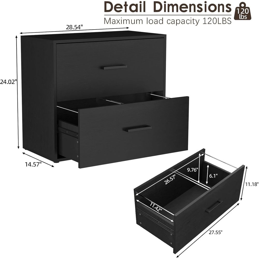 Wooden Rattan Lateral File Cab - File Cabinet Lateral recensie en prijs