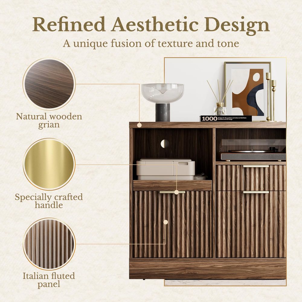 Drawer File Cabinet, Fluted Wo - File Cabinet Lateral recensie en prijs