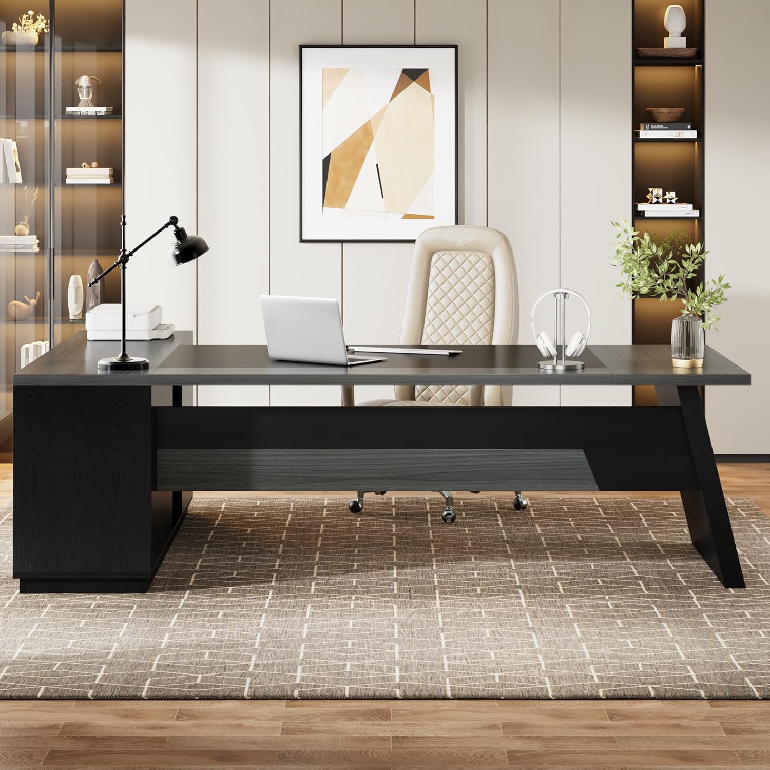 L-Shaped Executive Desk 78in M - Office Furniture Filing Cabinets recensie en prijs