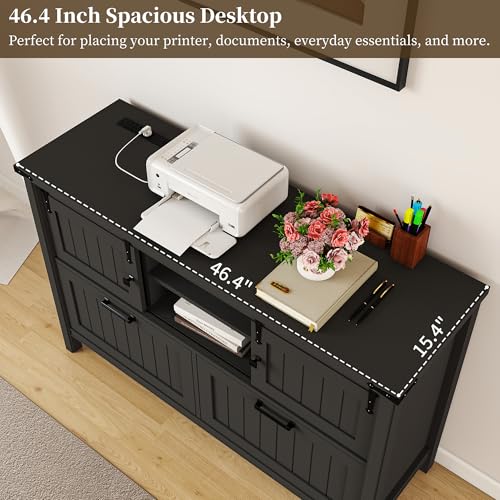 Black Vintage-Style 2-Drawer L - File Cabinet Lateral recensie en prijs