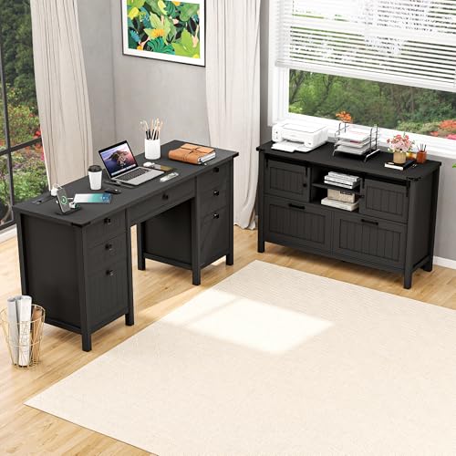 Black Vintage-Style 2-Drawer L - File Cabinet Lateral recensie en prijs