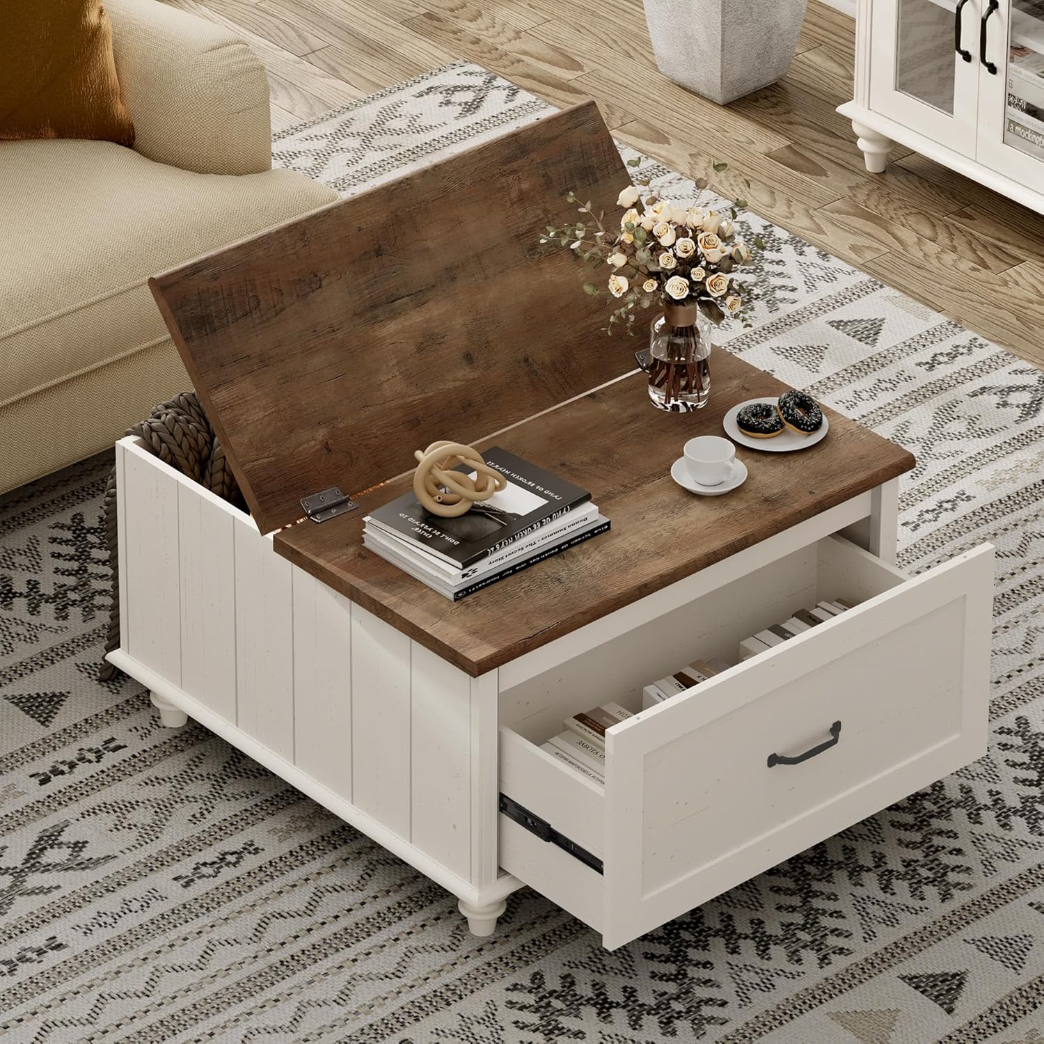 Set of 2 Farmhouse Square Coff - Office Furniture Center recensie en prijs