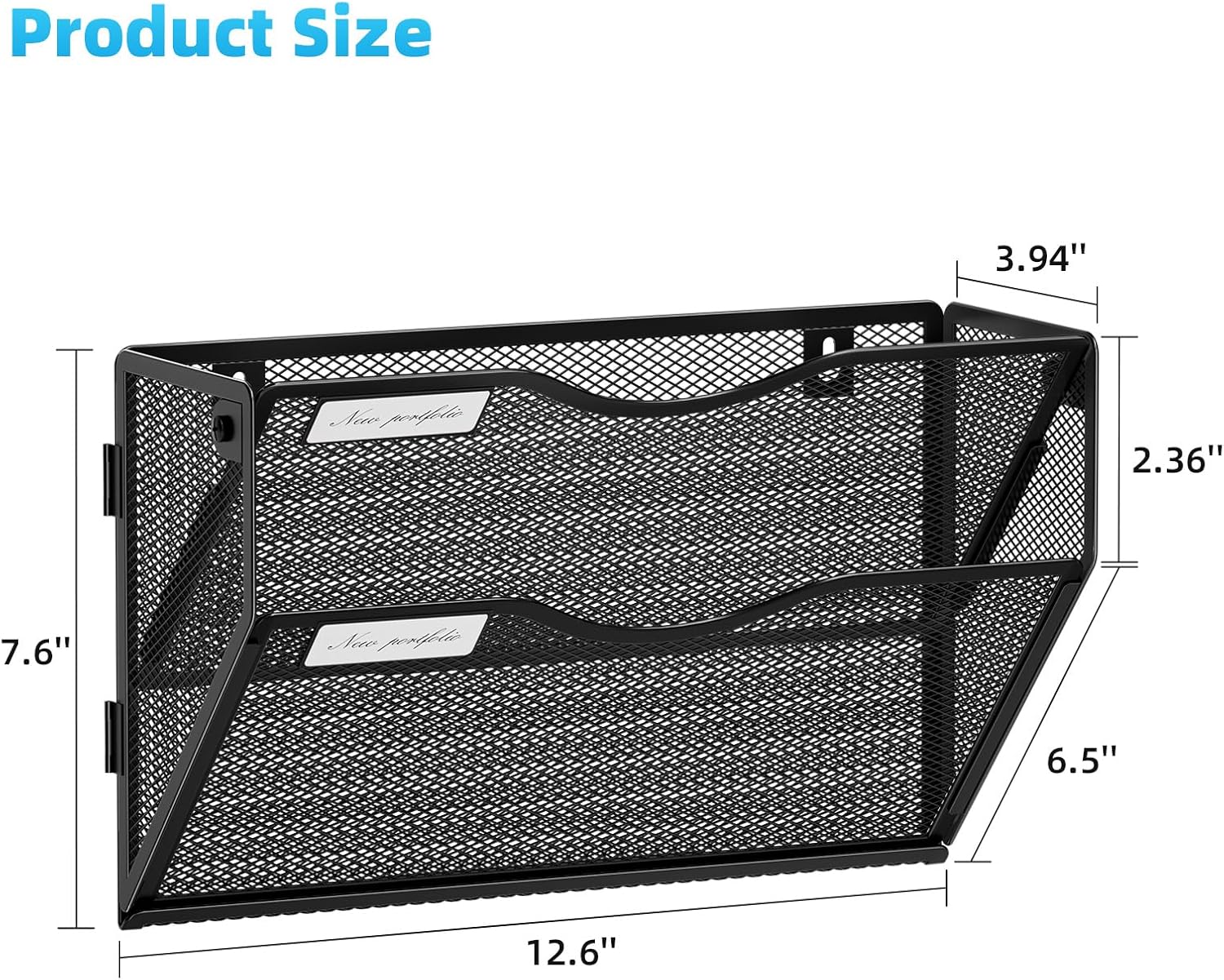 2-Tier Wall File Holder, Mesh  - Magazine File Holder recensie en prijs