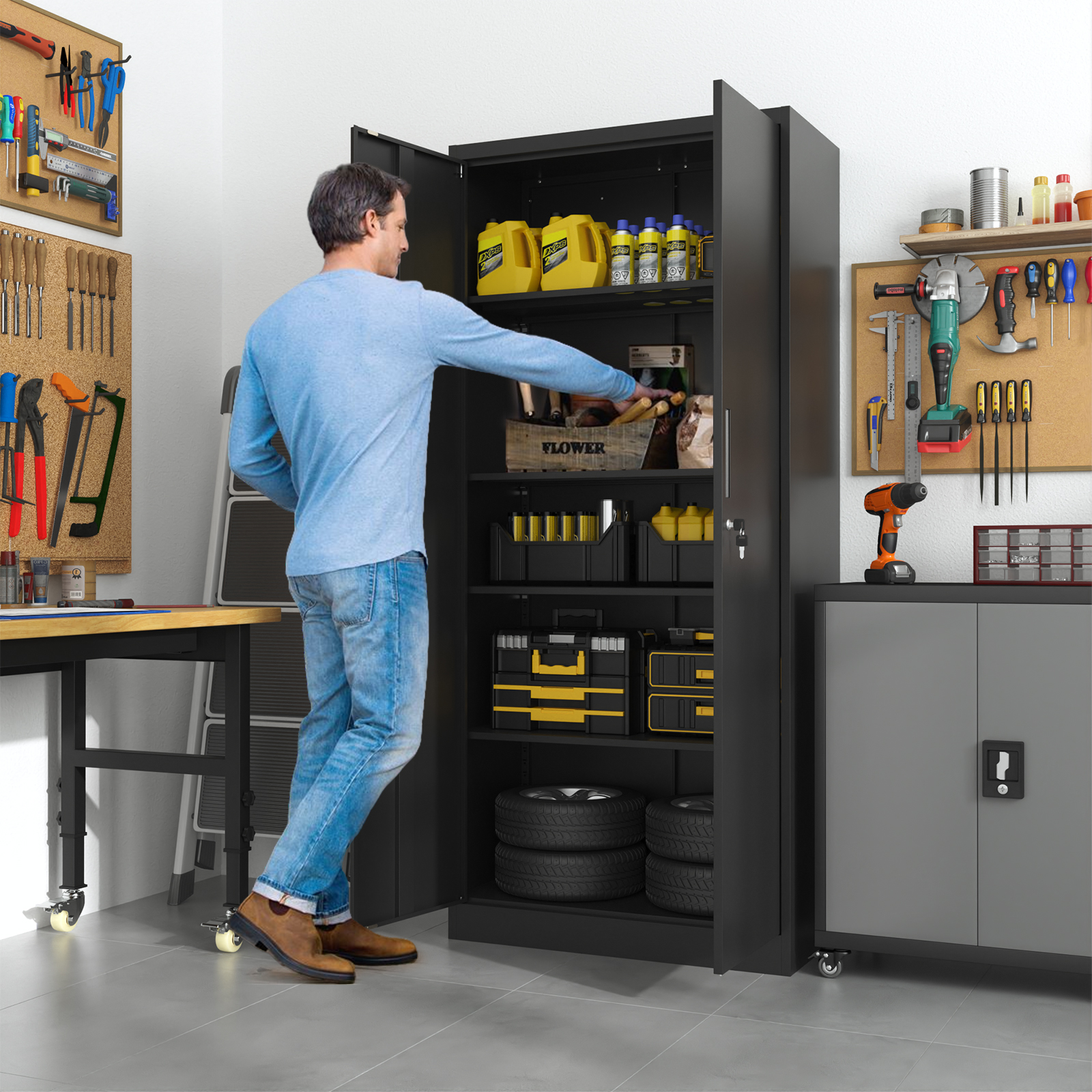 Metal File Cabinet with Lock H - Office Furniture Filing Cabinets recensie en prijs
