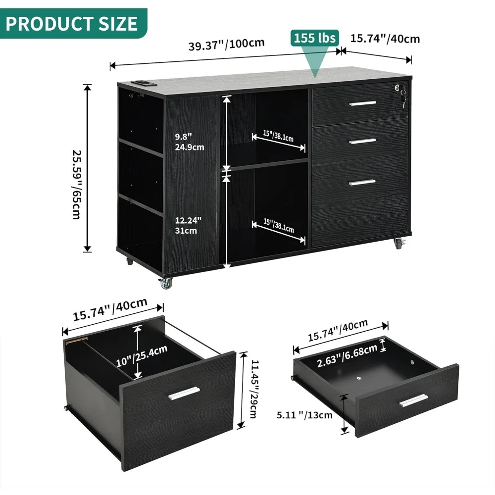 File Cabinet with Charging Sta - File Cabinet Lateral recensie en prijs