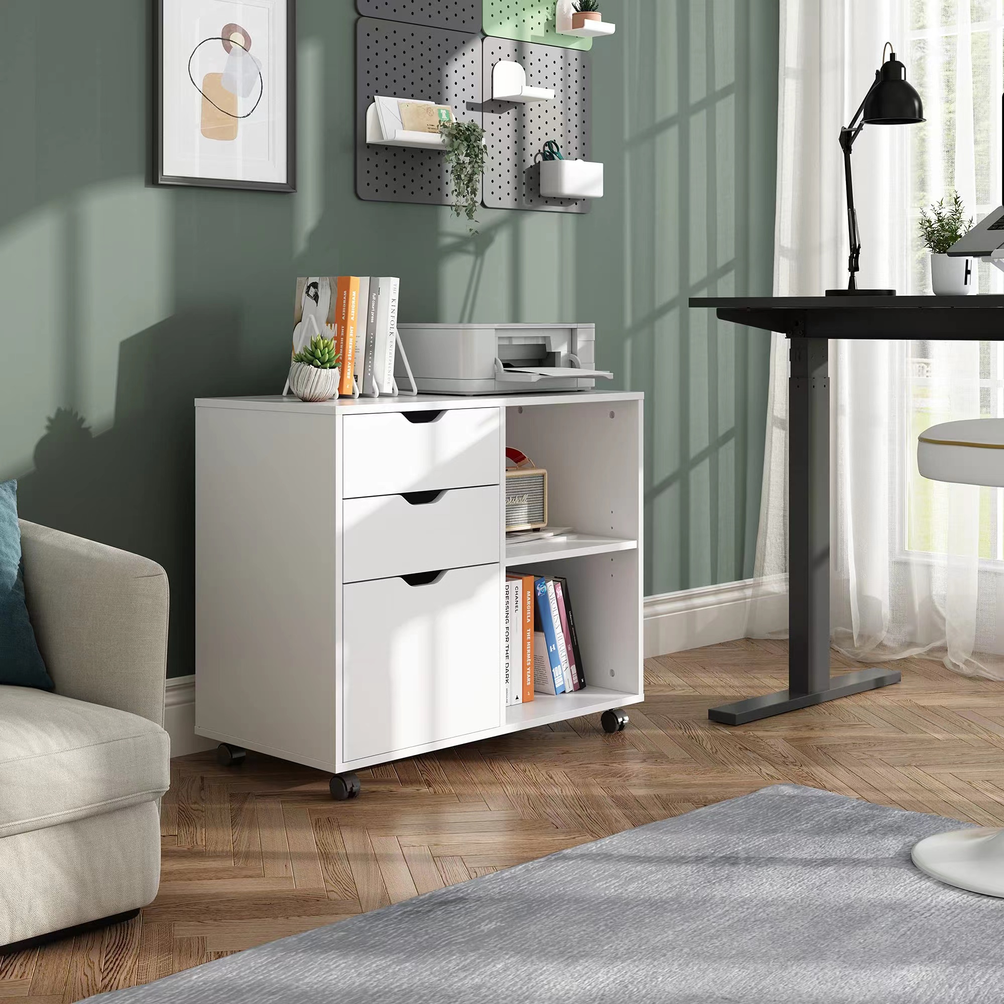 3-Drawer Wood File Cabinet, Mo - File Cabinet Lateral recensie en prijs