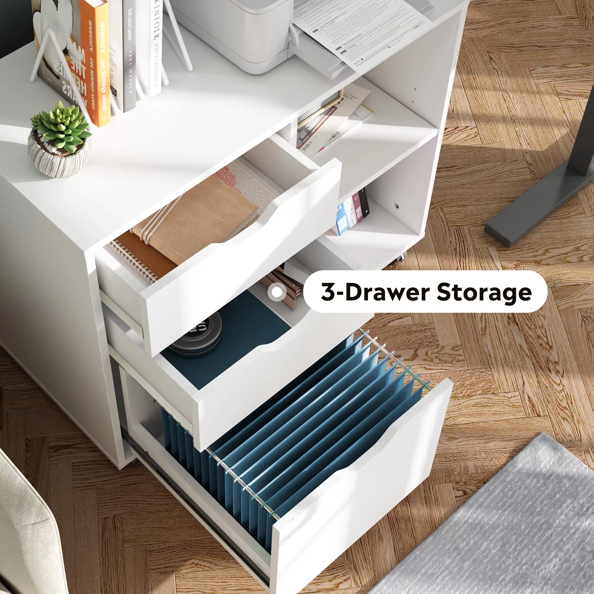 3-Drawer Wood File Cabinet, Mo - File Cabinet Lateral recensie en prijs