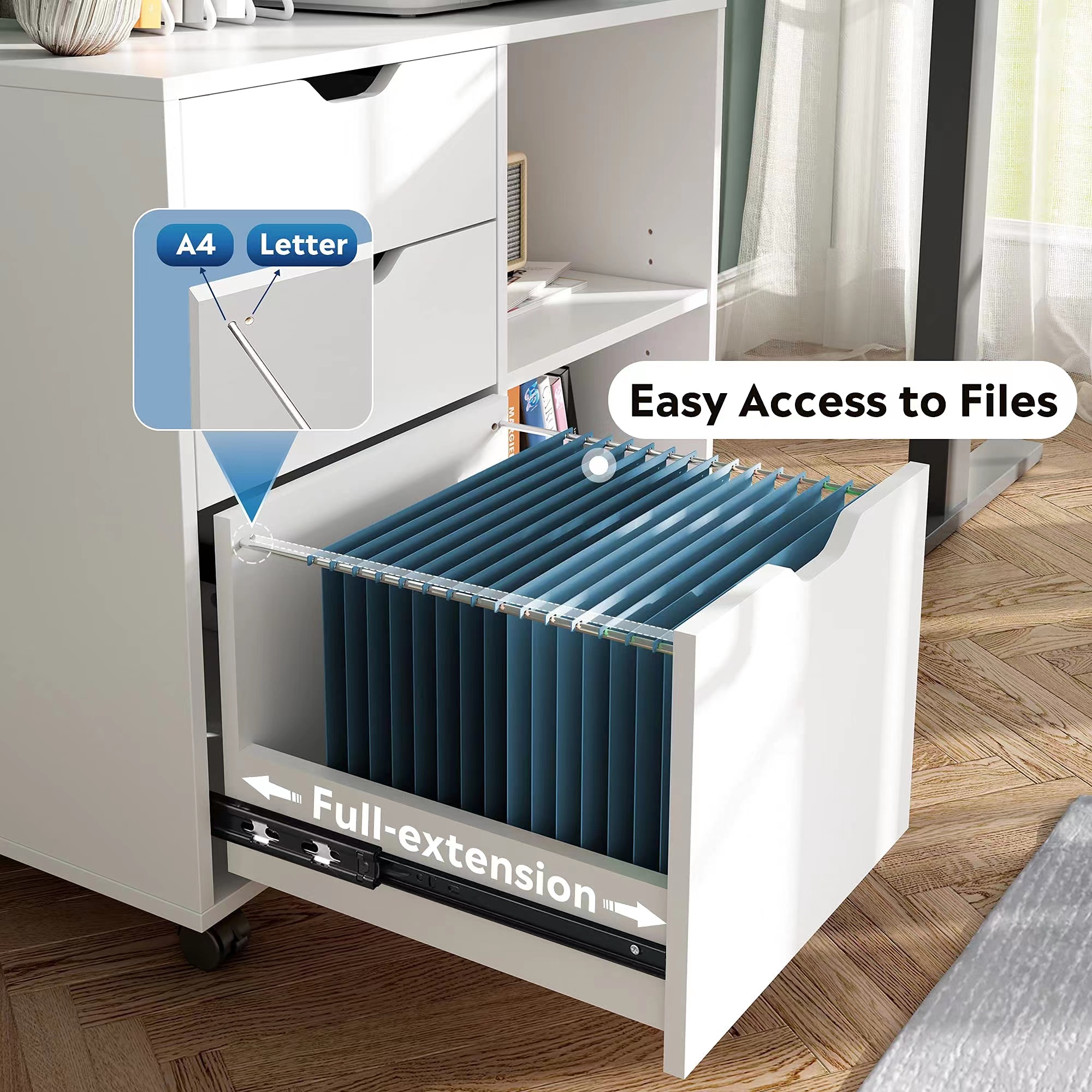 3-Drawer Wood File Cabinet, Mo - File Cabinet Lateral recensie en prijs